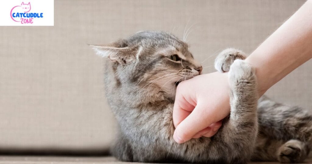 why does my cat sniff my nose before biting